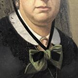 Tableau huile sur toile XIX portrait Chevalier d’Eon