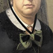 Tableau huile sur toile XIX portrait Chevalier d’Eon