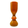 Vase ange, moderne du milieu du siècle, en verre orange, conçu par S. Sadowski, Pologne, années 1970
