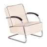 White Bauhaus armchair - Made in 1930s Czechia by Mucke Melder