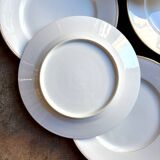 6 assiettes à dessert en porcelaine de Paris monogrammées