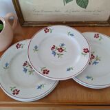 Lot of 7 dessert plates Moulin des Wolves