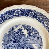 4 Staffordshire England “countryside” dinner plates
