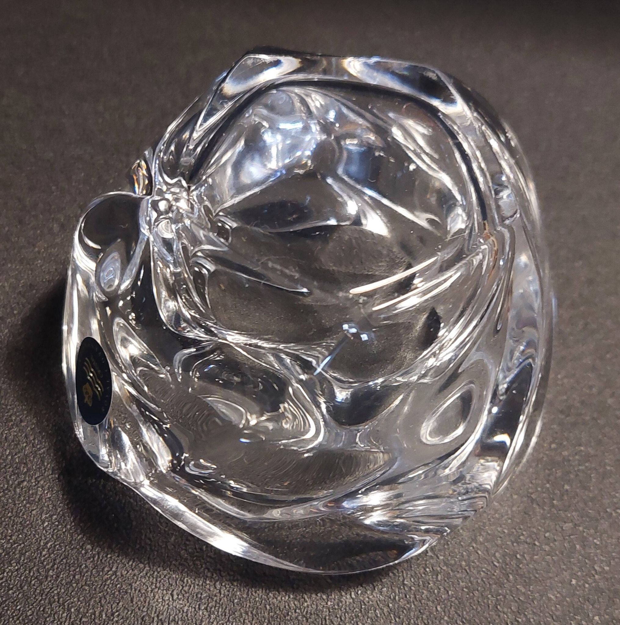 Bougeoir vintage en cristal Royal Copenhagen