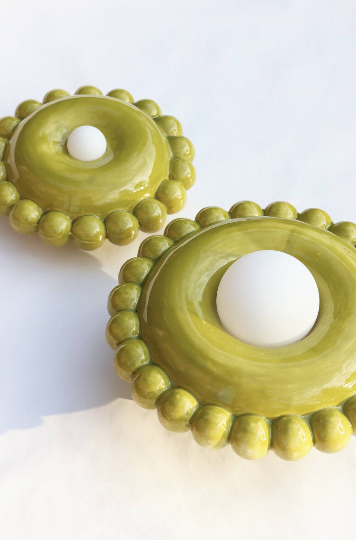 Luna Tall Lichen Green Wall Lamp
