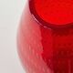 Murano - vase rouge transparent - technique bullicante - mcm années 1950-1960 - design contemporain