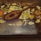 Vintage musical jewelry box in inlaid wood