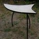Free-form formica tripod coffee table