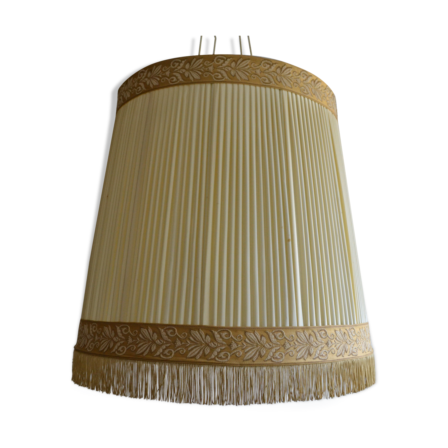 Lampshade fabric pleated fringes