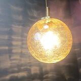 Globe pendant light by Glashutte Limburg, 1960s