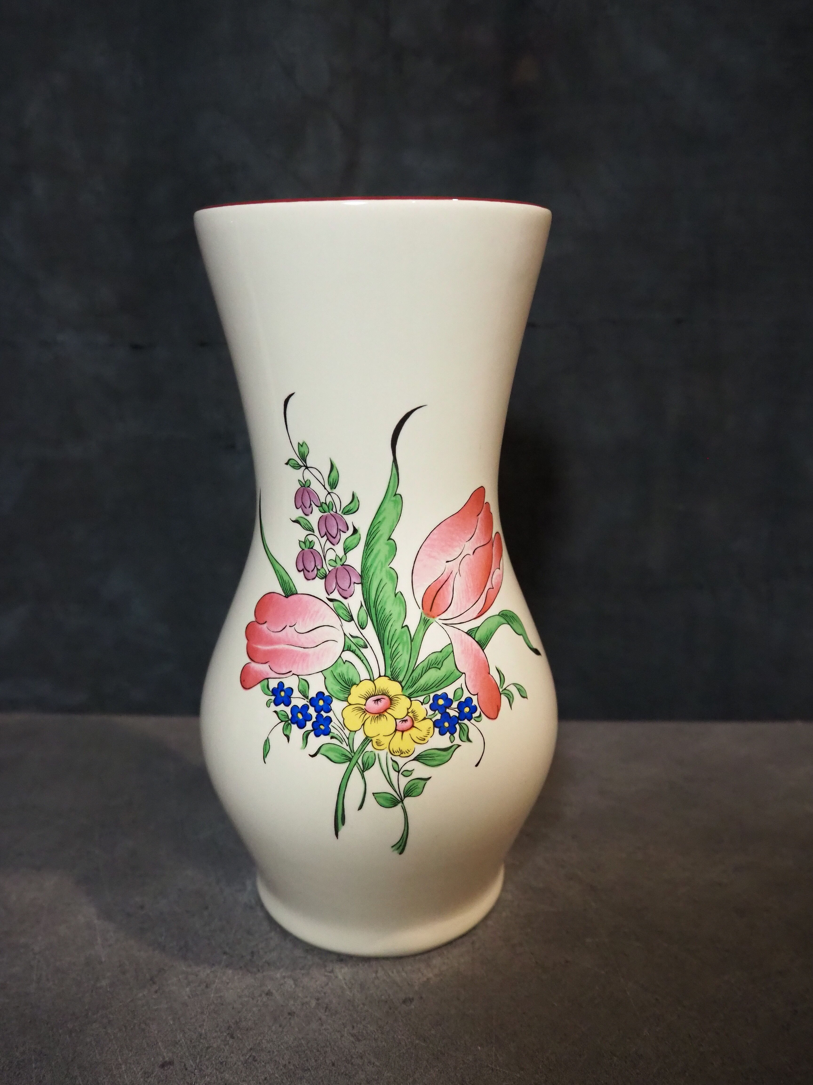 Vase 'small' Louis XV numbered collection reverbere earthenware Lunéville France KG