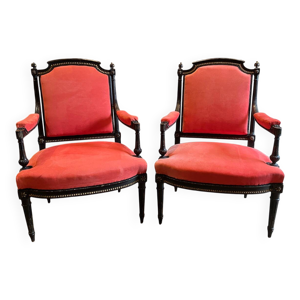 Paire de fauteuils à