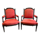 Pair of Queen's armchairs in Louis XVI style, Napoleonic III period.