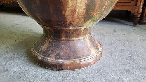 Large glazed terracotta flower pot Boisset Anduze 2002