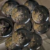 10 Japanese porcelain plates by Shibata Tenmoku, 1970