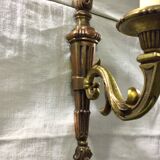 Louis XVI style wall lamp in gilded copper