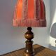 Large 1960s bell-shaped lamp with fringed shade