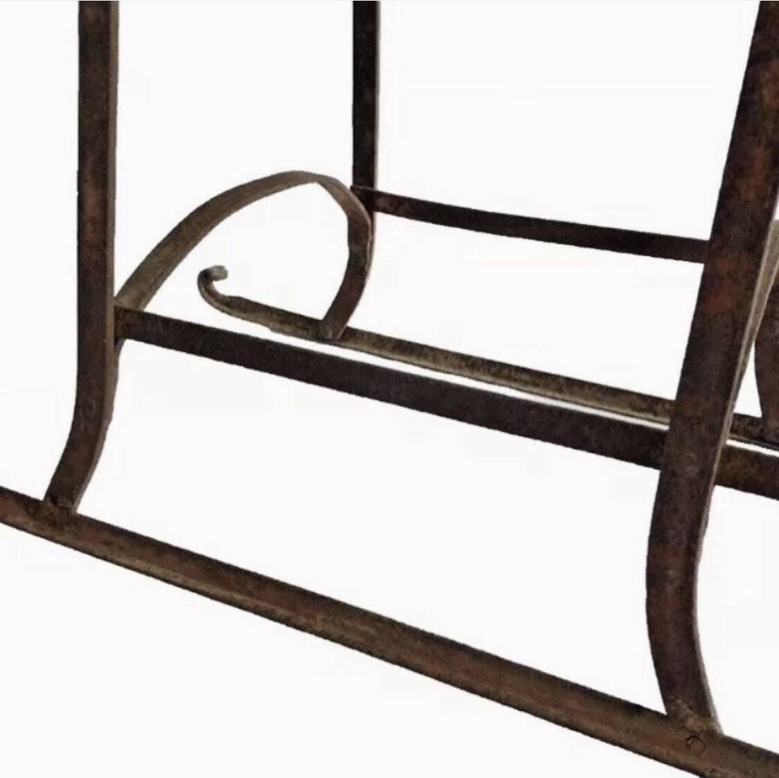 Old Alsatian wrought iron wood sled sled 19th century