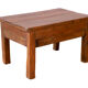 Table de chevet d'appoint en teck birman naturel