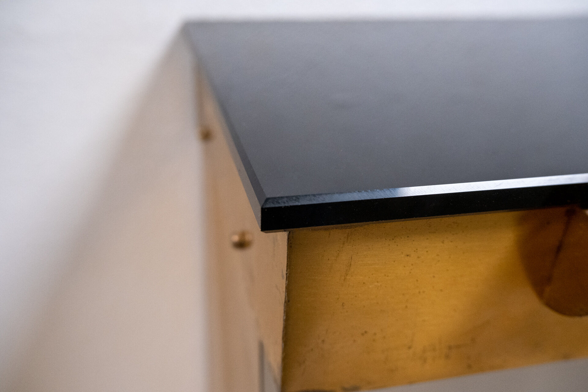 Art deco brass wall console Jean Pascaud