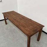 Table de ferme en pin 223 cm, années 70