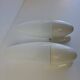 Pair of 1960s Czechoslovak Milk Glass and Bakelite Space Age Wall Sconces
