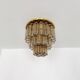 Brass and Smoked Glass Chandelier by Glashütte Limburg