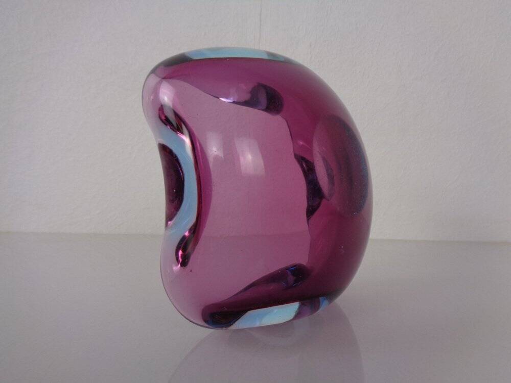 Sommerso Murano Glass Ashtray, Italy, 1960s