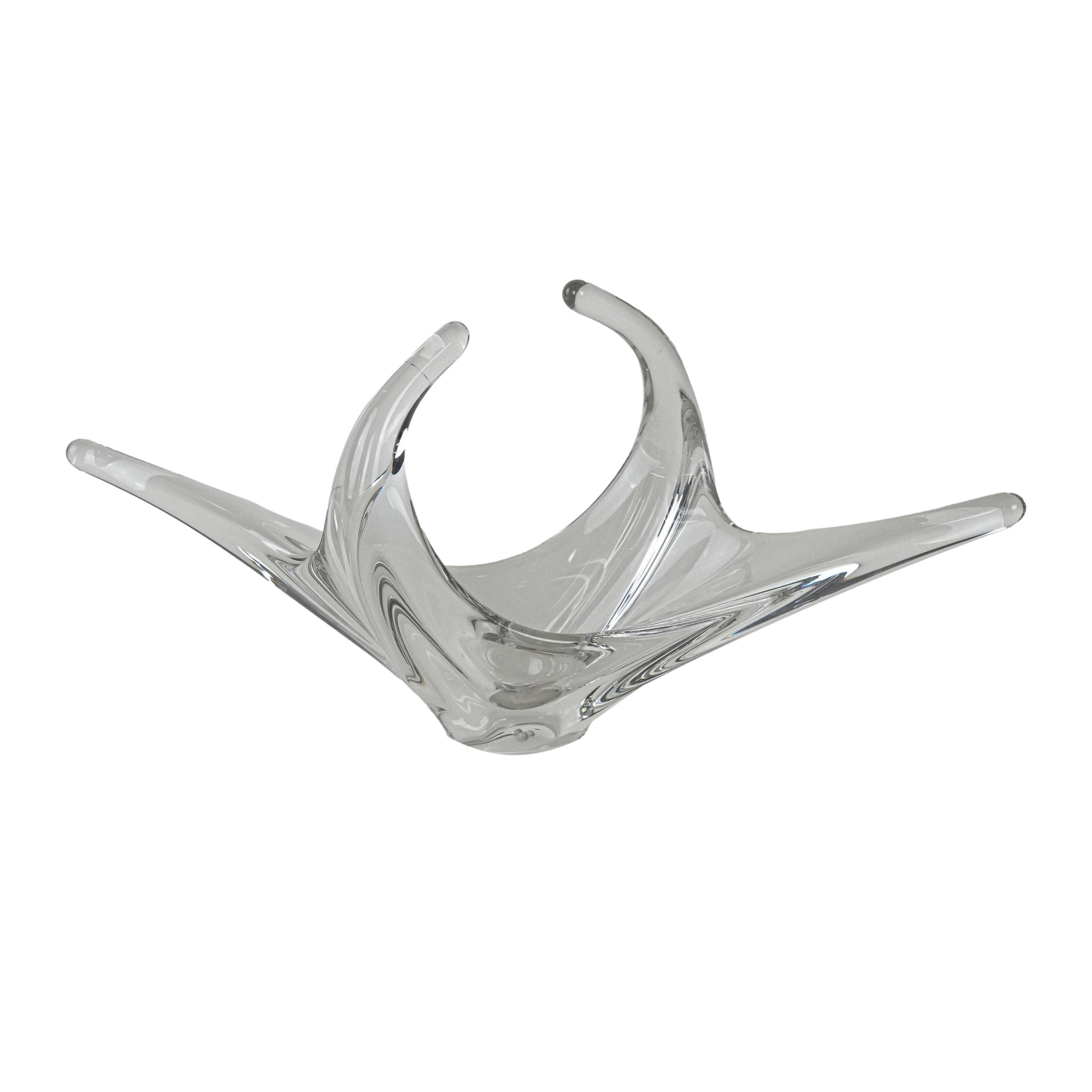 Glass platter, Space Age, 1960s, made in Italy