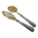 Ice cream serving cutlery in 950 silver and gilded metal, St LXVI and Art Nouveau style