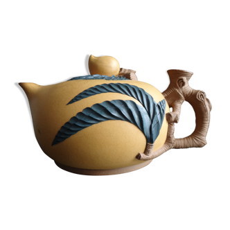 Former Yixing Chinese Yixing teapot fishing form China early 20th mark