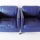 De Sede DS118 pair of blue leather club chairs