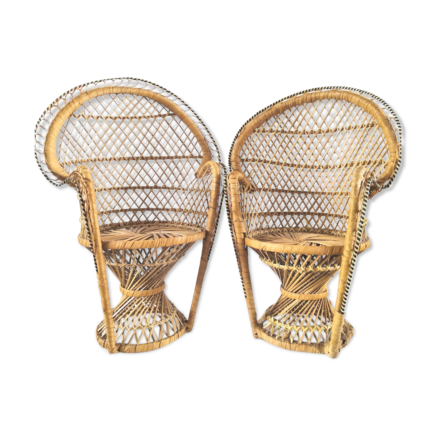 Pair of Emmanuelle armchairs for doll design 70s