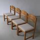 4 solid pine dining chairs | Sweden | 1960s