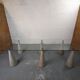 Glass table with cement legs