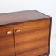 Vintage Swedish commode in rosewood with brass handles.