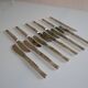 12 table knives silver metal handles & stainless steel blades 22 cm