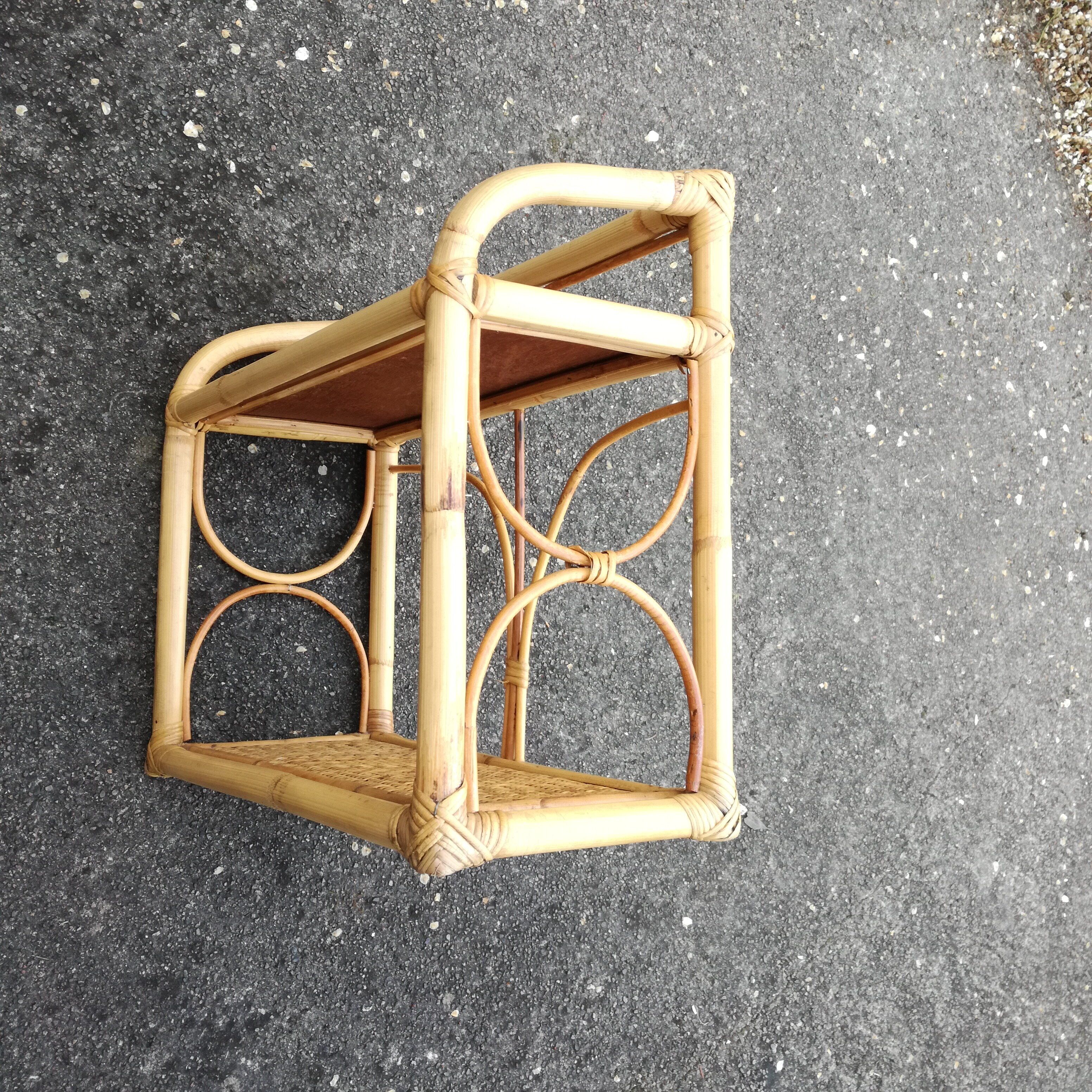 Rattan wall shelf L46