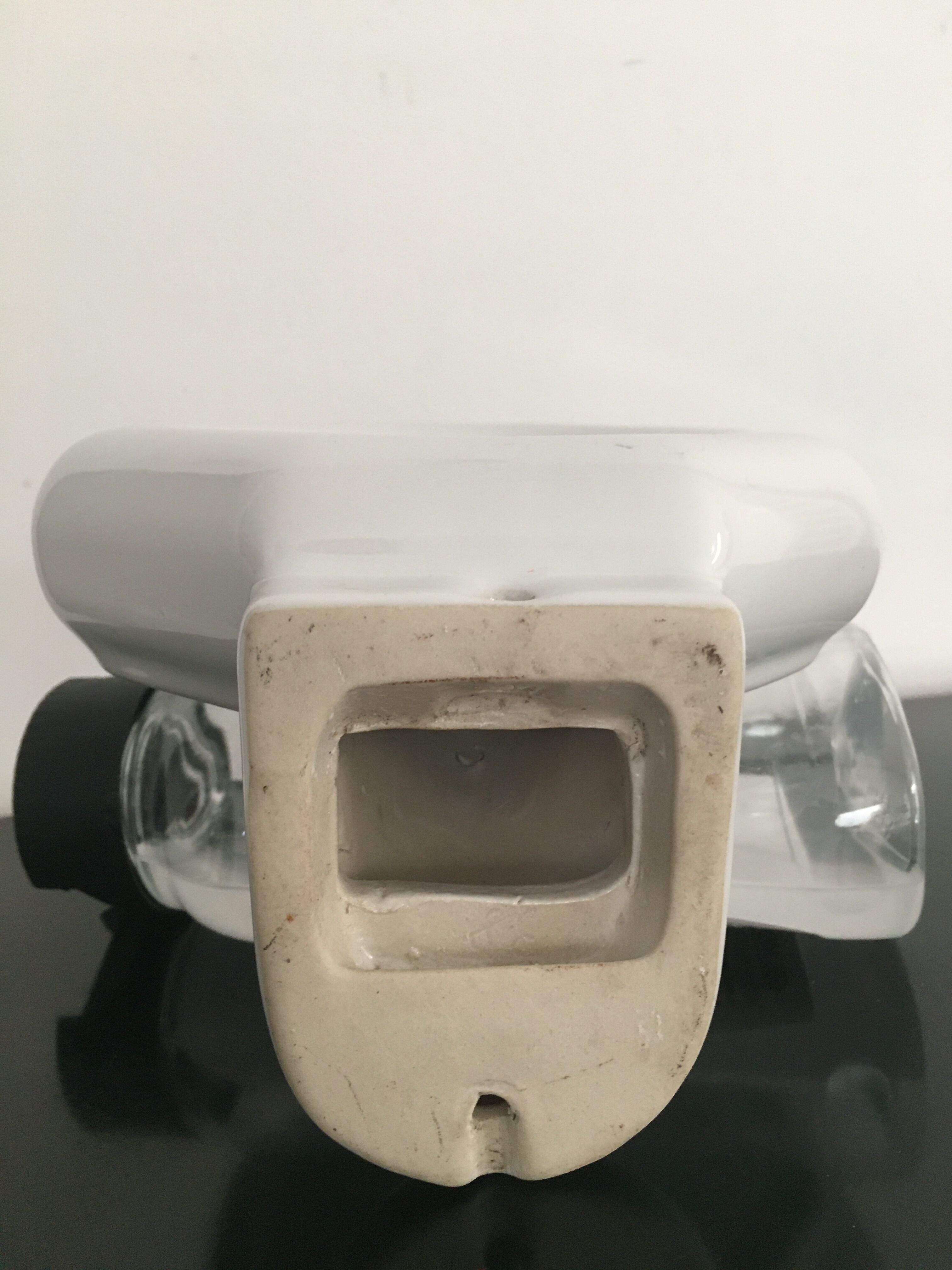 Sconce in white earthenware