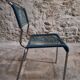 Ensemble de 6 chaises spaghetti françaises avec tabouret assorti – chaises bistrot à cadre chromé – sièges de café vintage empilables – milieu à fin du 20e siècle