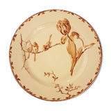 Assiette aux oiseaux en faïence de Choisy