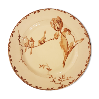 Assiette aux oiseaux en faïence de Choisy