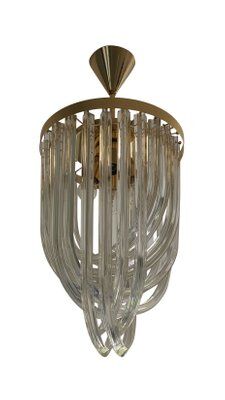Plafonnier du milieu du siècle en verre de Murano