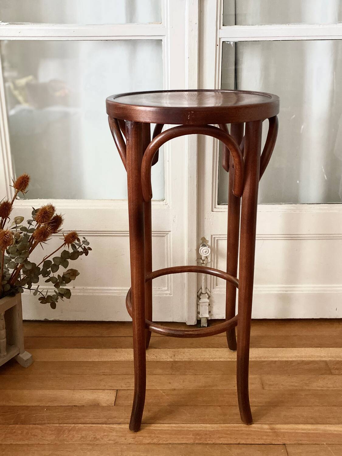 Bentwood high bar stool