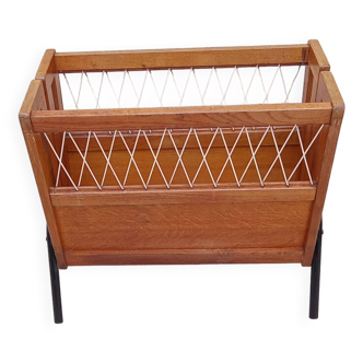 Vintage scoubidou wooden toy box