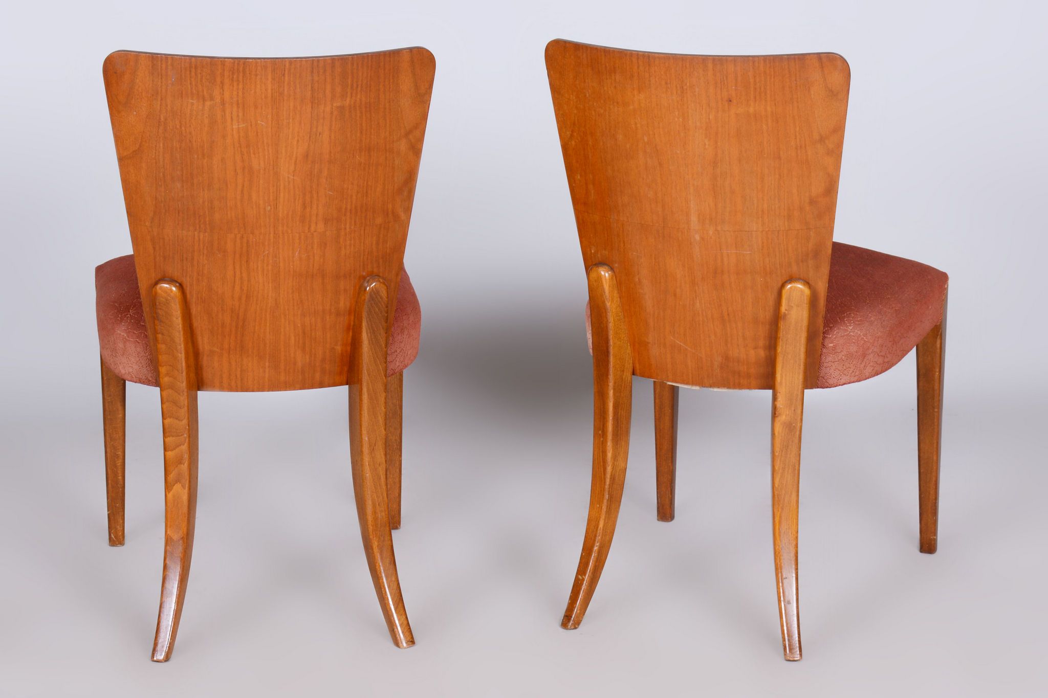 Set of Four Original ArtDeco Beech Chairs, Halabala, UP Zavody, Czechia, 1940s