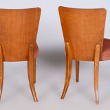 Set of Four Original ArtDeco Beech Chairs, Halabala, UP Zavody, Czechia, 1940s