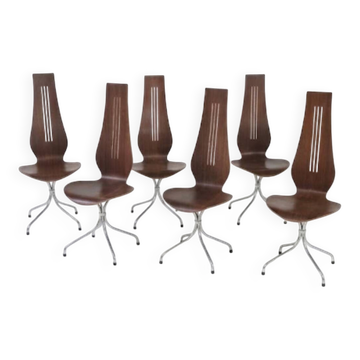 Theo Häberli design chairs M352 "lyre", vintage