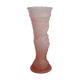 Art Deco vase, rose, hand-painted, frosted glass.