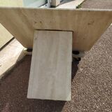 Square travertine coffee table